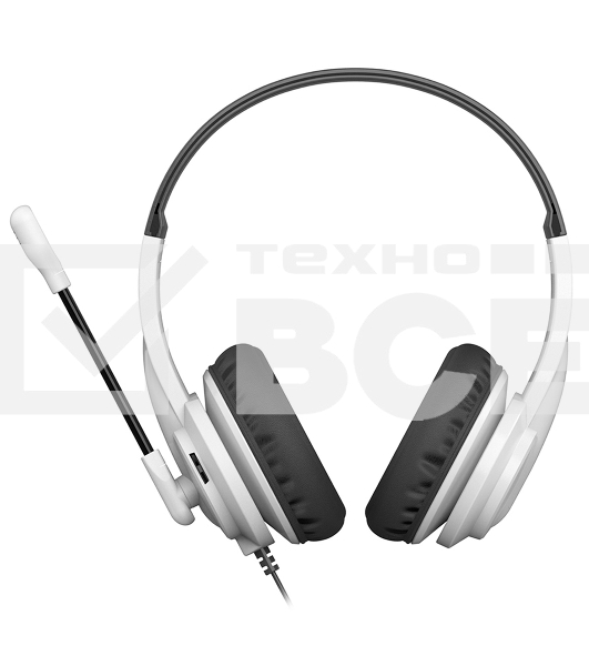 Наушники с микрофоном A4Tech HU-10 черный/белый 2м накладные USB оголовье