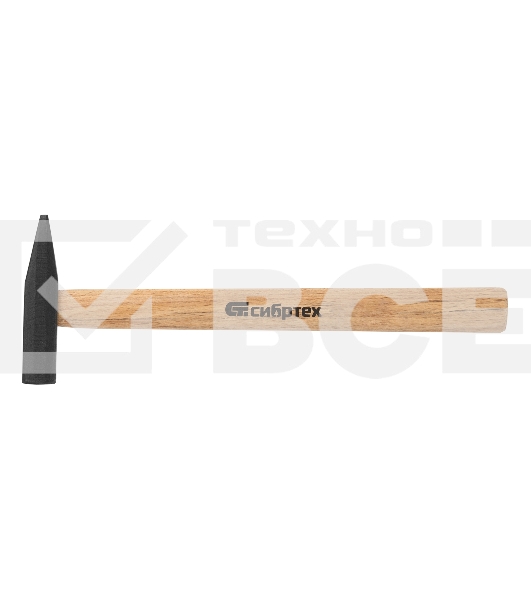 Молоток слесарный Сибртех, 300 г, квадратный боек, деревянная рукоятка