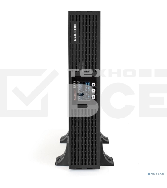 Источник бесперебойного питания On-line ExeGate EP285648RUS PowerExpert ULS-3000.LCD.AVR.C13.USB.RS232.SNMP.2U <3000VA/3000W, On-Line, PF=1, LCD, 6*IEC-C13, RS232, USB, SNMP-slot, Rackmount 2U/Tower, Black>