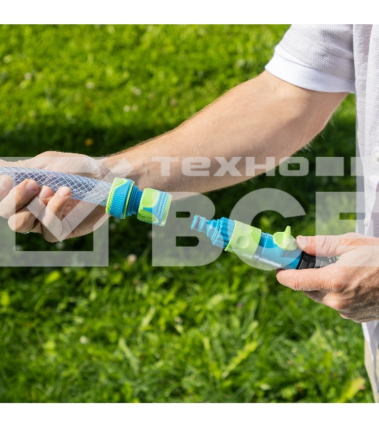 Шланг поливочный прозрачный армированный 3-х слойный, 3/4