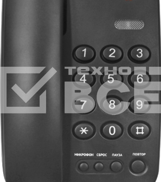 Проводной телефон teXet TX-241 черный