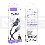 Кабель USB2.0 Hoco Type-C/Lightning, 2.4А, 27Вт,с дисплеем, X118, 1м, черный, коробка, фото 1