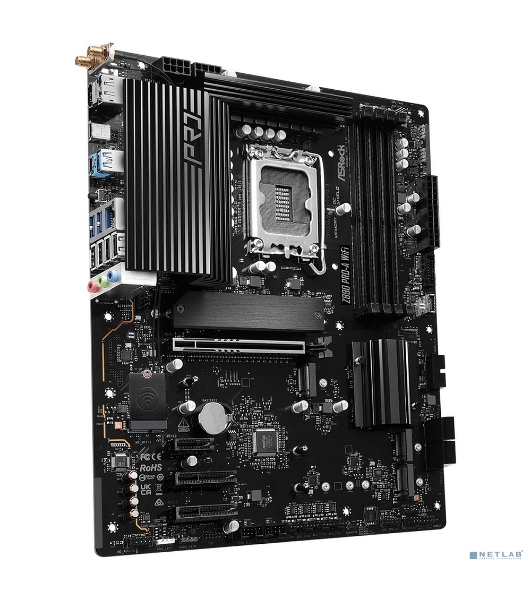 Материнская плата ASRock Z890 PRO-A WIFI, LGA 1851, Intel Z890, 4xDDR5, 4xSATA, 4xM.2, 1xPCIe 5.0 x16, 2xPCIe 4.0 x4, 1xPCIe 4.0 x1, 1xHDMI, 1xDP, 1xThunderbolt 4, 1x2.5Gb LAN, 4xUSB-A 3.2 Gen 1, 2xUSB-A 3.2 Gen 2, 1xUSB-C 3.2 Gen 2, 2xUSB-C Thunderbolt 4, 7.1, 3x3.5 мм, ATX