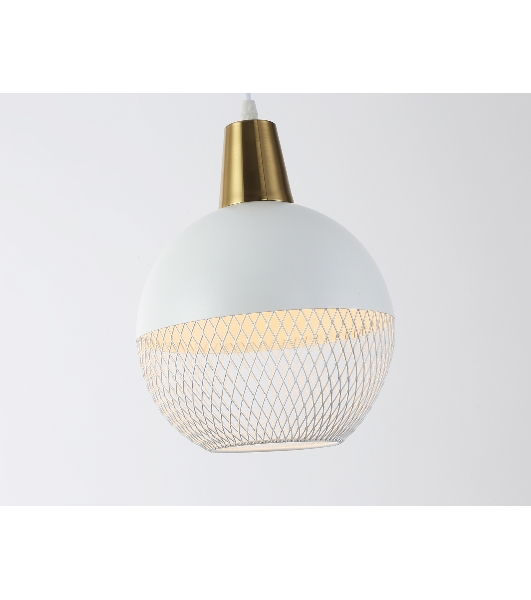 Светильник Ambrella light TR8502 WH/CP белый/медь E27 max 60W D200*1000