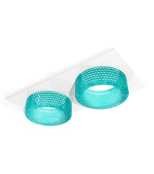 Комплект встраиваемого светильника Ambrella light XC6525043 SWH/BL белый песок/голубой MR16 GU5.3 (C6525, N6153)