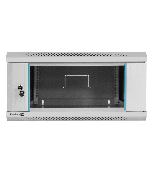 Шкаф телекоммуникационный 19' настенный 4U ExeGate EC-WM-4U.600.G.GREY (19”, 4U, 600x600x280mm (ШхГхВ), передняя дверь закаленное стекло, съемные боковые панели, пыле- и влагозащита IP23, светло-серый RAL 7035)