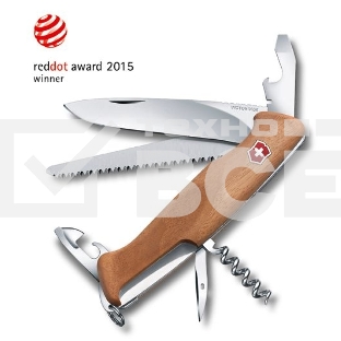 Нож перочинный Victorinox RangerWood 55 (0.9561.63) 130мм 10функций дерево карт.коробка