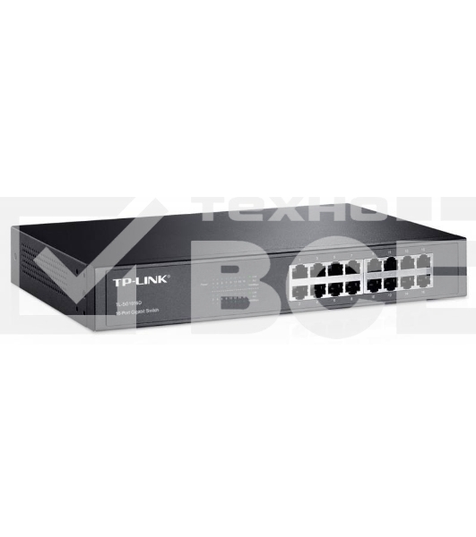 Коммутатор TP-Link SMB TL-SG1016D неуправляемый настольный/19U 16x10/100/1000BASE-T