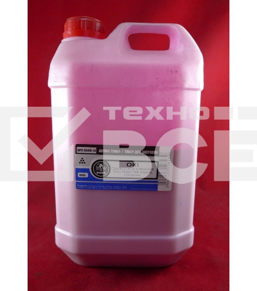 Тонер OKI C3300N/5500/9600/9650/9800, Xerox Phaser 7400 Magenta химический (кан. 1кг) B&W Premium фас. Россия