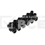 Клеммная колодка винтовая KВ-10 (4-10 мм²), ток 10 A, полипропилен черный, индивидуальная упаковка, 1 шт. Rexant, фото 1