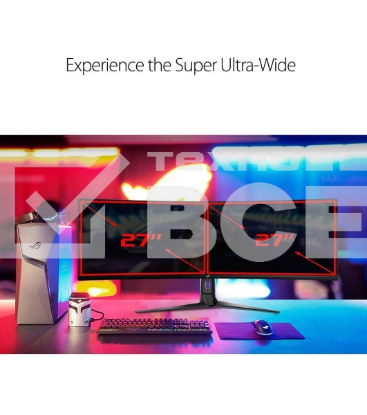 Монитор 49' ASUS ROG Strix XG49VQ VA 3840x1080, 144 Гц, 4 мс, 32:9, 450 кд/м2, 2xHDMI, 1хDP, изогнутый, черный