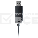 Наушники с микрофоном A4Tech HU-10 черный/белый 2м накладные USB оголовье, фото 1