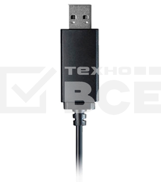 Наушники с микрофоном A4Tech HU-10 черный/белый 2м накладные USB оголовье