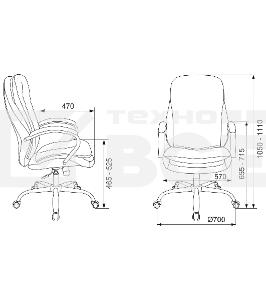 Кресло руководителя Бюрократ T-9950SL Fabric серый Alfa 44, крестовина металл хром