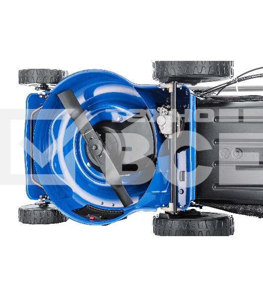 Бензиновая газонокосилка Hyundai L 4610SE самоходная, электрозапуск, двигатель Hyundai ICV145,4-х такт, 3.5 л.с./145 см3, Ширина среза 45,7 см, Высота среза 25-75 мм, 35 кг