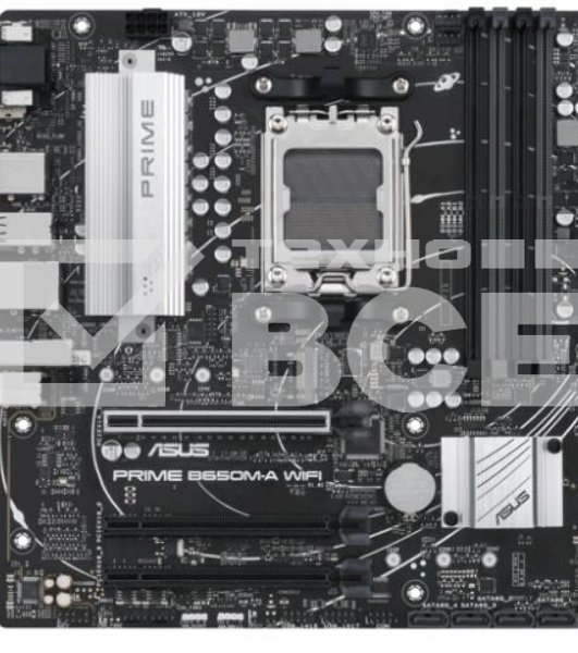 Материнская плата ASUS PRIME B650M-A WIFI II, AM5, AMD B650, 4xDDR5, 4xSATA, 2xM.2, 1xPCI-E 4.0 x16, 2xPCI-E 4.0 x1, 1xHDMI, 1xDP, 1xVGA, 1x 2.5Gb LAN, 2xUSB-A 3.2 Gen 2, 2xUSB-A 3.2 Gen 1, 4xUSB-A 2.0, 3x3.5 мм, 7.1, Micro-ATX