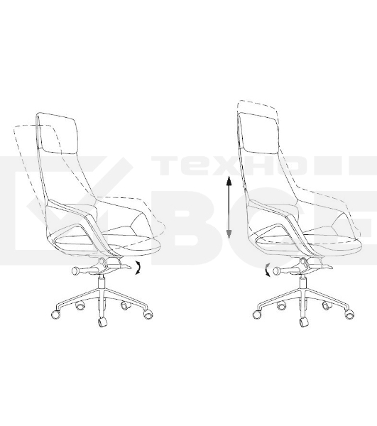 Кресло руководителя Бюрократ _DAO-2 черный кожа с подголов. крестовина алюминий