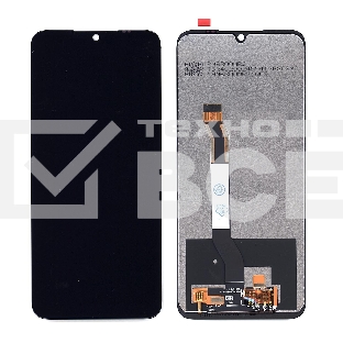 Дисплей для Xiaomi Redmi Note 8T в сборе с тачскрином (small size) черный