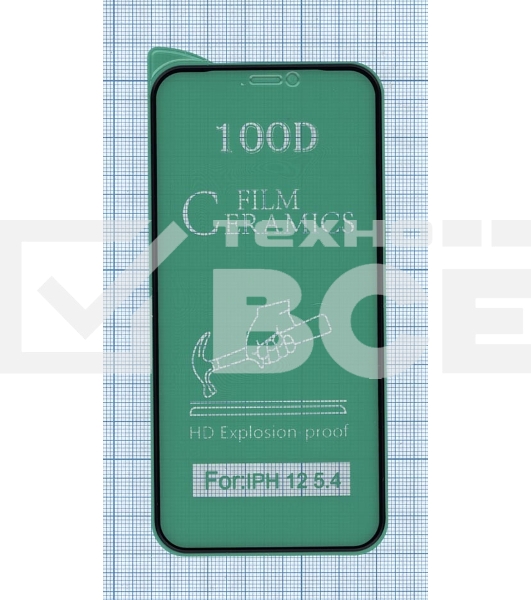 Керамическая пленка (стекло) для Iphone 12 mini черный