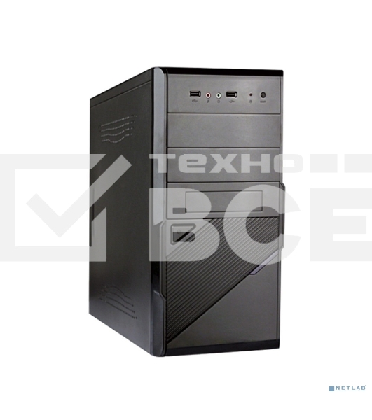 Компьютерный корпус Exegate EX284021RUS Minitower BA-201 Black, mATX, <AA500, 80mm>, 2*USB, Audio