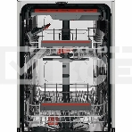Встраиваемая узкая посудомоечная машина AEG FSE73507P ,загрузка на 10 комплектов посуды, сенсорное управление, 7 программ, 44.6x55x82 см, черный, фото5