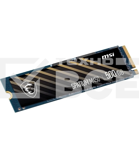 Накопитель SSD MSI SPATIUM M450, 500GB, M.2 2280, PCIe 4.0 x4, NVMe, R/W 3600/2300
