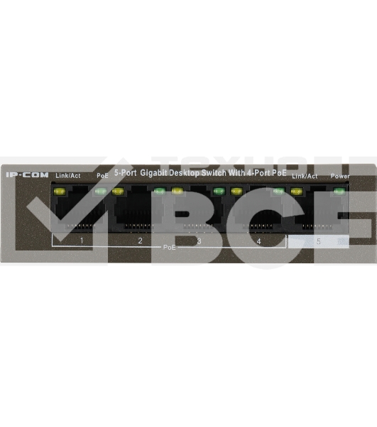 Коммутатор 5PORT 10/100/1000M G1105P-4-63W IP-COM