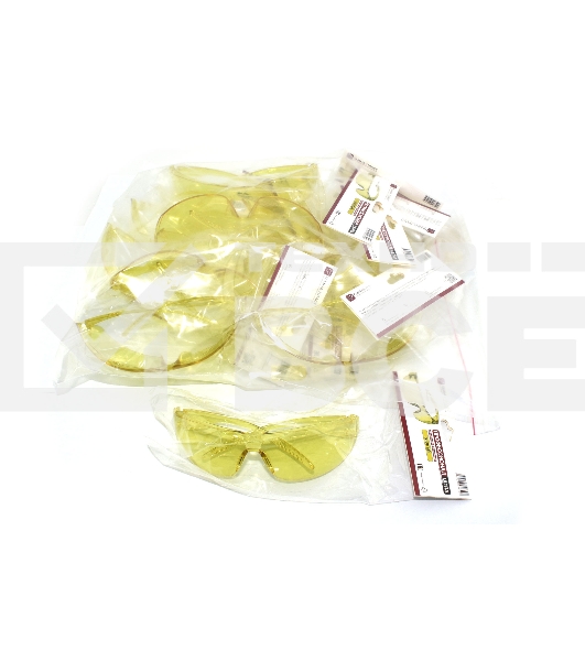 Очки защитные ПРОФЕССИОНАЛ ULTRA желтые 10 шт