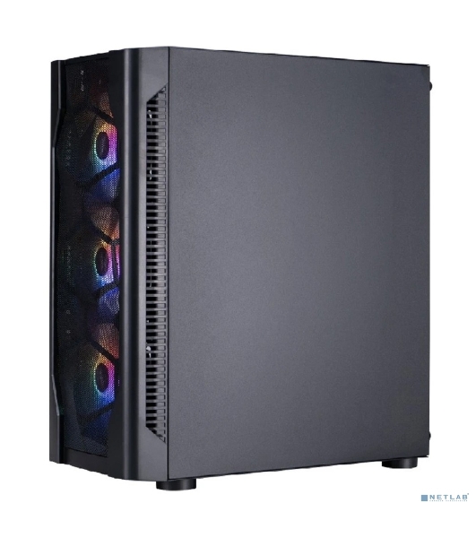 Корпус 1STPLAYER DK D4 FRGB Black, Midi-Tower, чёрный, 4 x 120 мм