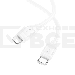 Кабель USB2.0 Hoco Type-C/Lightning, 2.4А, 27Вт, X115, 1м, белый, коробка, фото3