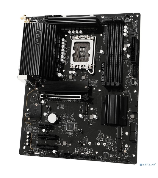 Материнская плата ASRock Z890 PRO-A WIFI, LGA 1851, Intel Z890, 4xDDR5, 4xSATA, 4xM.2, 1xPCIe 5.0 x16, 2xPCIe 4.0 x4, 1xPCIe 4.0 x1, 1xHDMI, 1xDP, 1xThunderbolt 4, 1x2.5Gb LAN, 4xUSB-A 3.2 Gen 1, 2xUSB-A 3.2 Gen 2, 1xUSB-C 3.2 Gen 2, 2xUSB-C Thunderbolt 4, 7.1, 3x3.5 мм, ATX