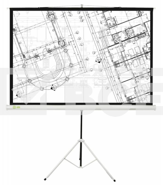 Экран Cactus 127x127см Triscreen CS-PST-127X127 1:1 напольный рулонный белый