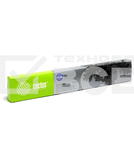 Картридж матричный Cactus CS-LQ1000 черный (12.7 мм, 10 м, 2 200 000 знаков) для Epson LQ-1000/1050/1070/1170/FX100/105/LX-1000/1050/1070/1150/1170