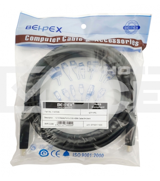 Кабель 1.12v ver2.0 DisplayPort (m) HDMI (m) 5м