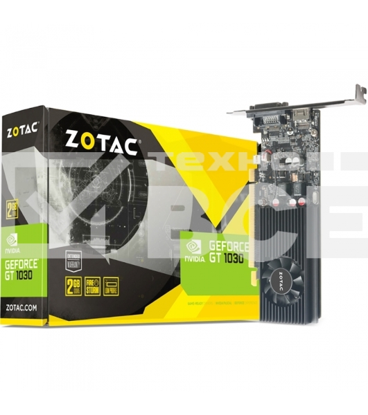 Видеокарта Zotac GT 1030 2GB GDDR5 ,64bit, HDCP, HDMI/DVD-D, ZT-P10300A-10L, RTL {20}