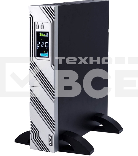 Источник бесперебойного питания Powercom Smart King RT SRT-2000A LCD 1800Вт 2000ВА черный