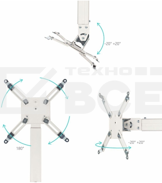 Кронштейн ONKRON K5A для проектора потолочный, белый