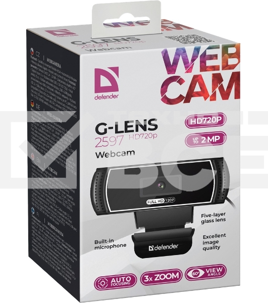 Цифровая камера Defender G-lens 2597 2МП, автофокус, слеж за лицом, HD 720R