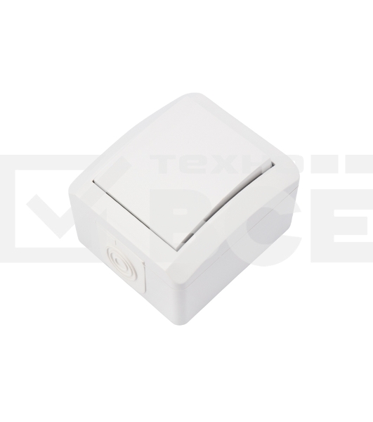 Переключатель проходной INDUSTRIAL IP54, о/у, белый KRANZ KR-78-0836