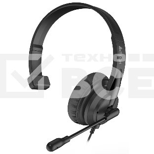 Наушники с микрофоном A4Tech HU-11 черный 2м накладные USB оголовье