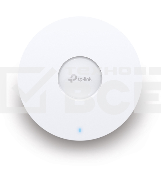 Точка доступа TP-Link 11AX dual-band ceiling access point, up to 1200 Mbit / s at 5 GHz and up to 574 Mbit / s at 2.4 GHz, 1 10/100/1000Mbps LAN port, support PoE 802.3at standard, support BSS coloring, Seamless Roaming, Mesh, Band Steering, Airtime Fairn