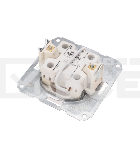 Переключатель DEA 1кл прох. (инд) с/у 10А мех. Бел (KRANZ 1/10/120)