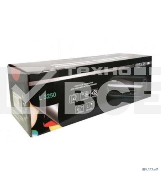 Ламинатор Office Kit L3250 черный A3 (60-125мкм) 50см/мин (4вал.) хол.лам. лам.фото реверс