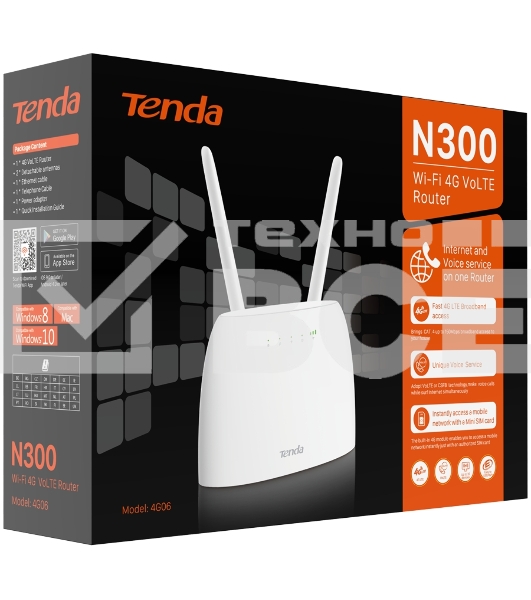 Роутер Tenda 4G06, 4G LTE и 4G VoLTE wiFi