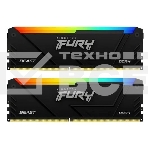 Оперативная память Kingston Fury Beast, DDR4, 16GB (2x8GB), 3200MHz, CL16, с радиатором, RGB, чёрный, фото6