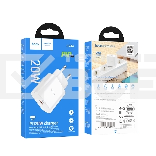 Зарядное устройство Hoco 20Вт, 3А, QC3.0/PD, 1хType-C, C94A, белый, коробка