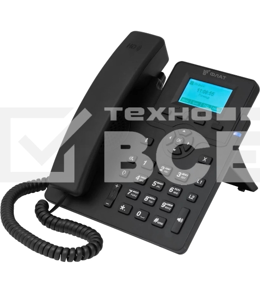 Телефон IP Флат Flat-Phone-C10/RU черный