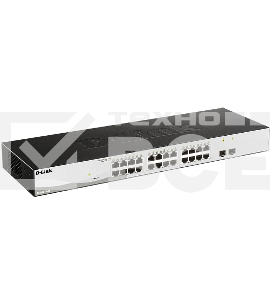 Управляемый L2 коммутатор D-Link DGS-1210-26/FL2A с 24 портами 10/100/1000Base-T и 2 портами 1000Base-X SFP