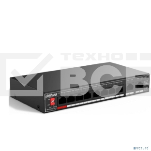 Коммутатор гигабитный 10-портовый неуправляемый c PoE Dahua DH-SG1010P, 8xRJ45 1Gb PoE, 2xRJ45 1Gb uplink, суммарно 96Вт, коммутация 20 Гбит/с, MAC-таблица 4K, металл