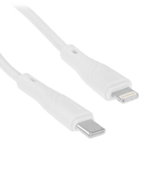 Кабель USB2.0 Cablexpert CCB-USB2-CMAPO1-1MW, Type C/Lightning, Classic 0.1, 2.1A, 20Вт, QC3.0,1м, белый, коробка